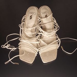 Sarto lace up heels size 8